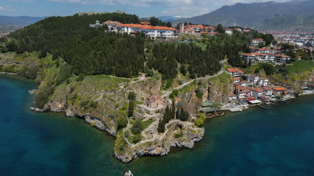 Lake Ohrid old town in North Macedonia, one of the cheapest places to visit in Europe